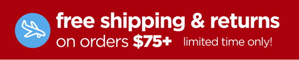 Online only. Free shipping on orders $75+