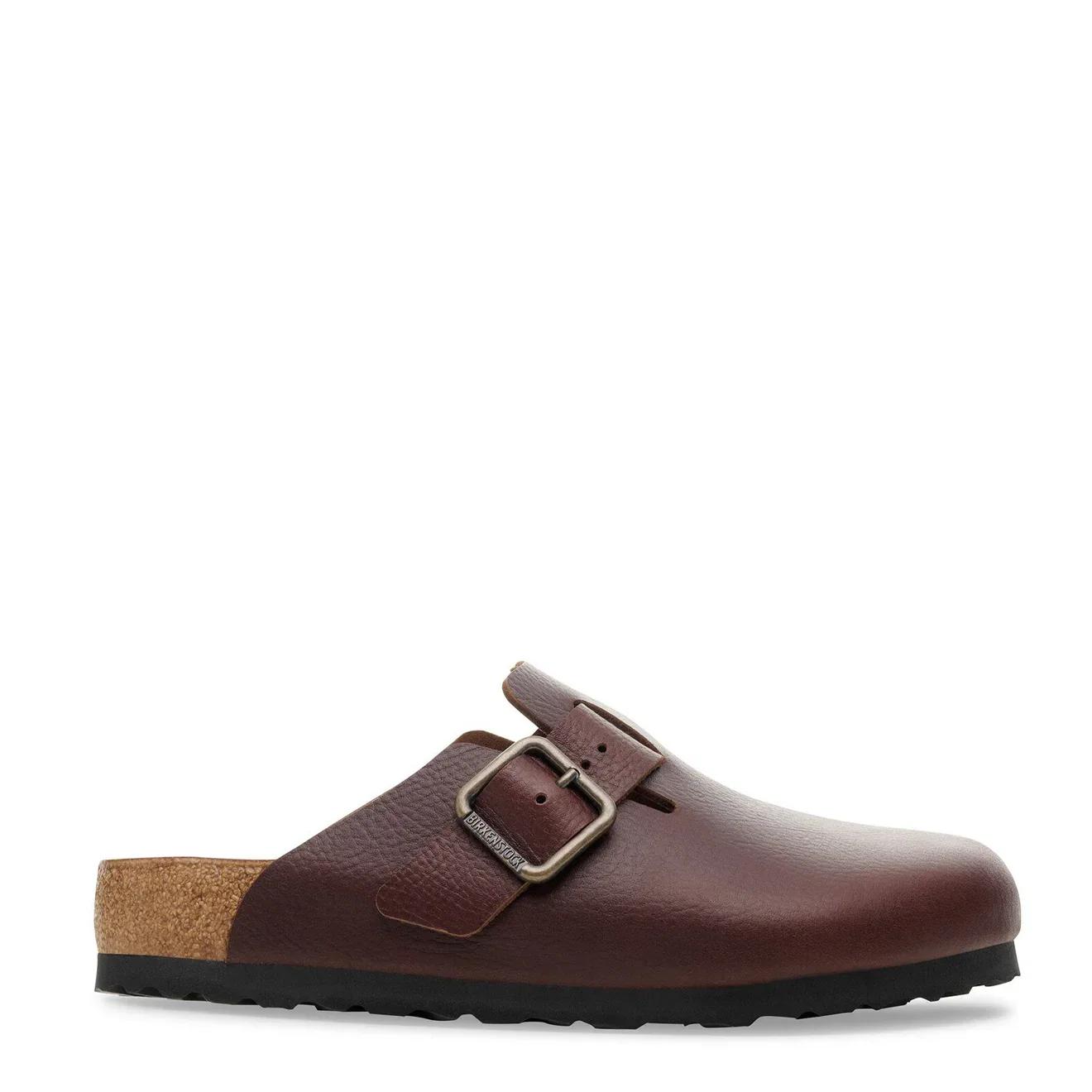Image of Birkenstock Boston Natural Leather Reg Fit Vintage Wood Roast