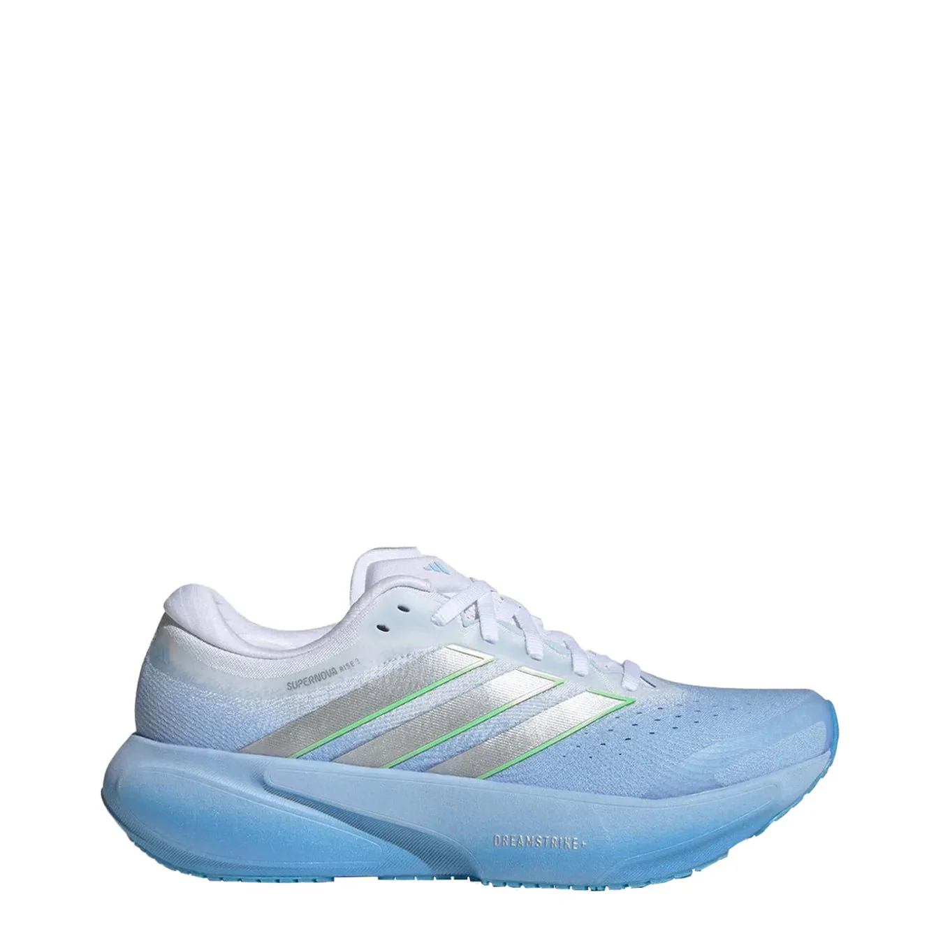 Image of Adidas Womens Supernova Rise 3 Glow Blue / Silver Metallic / Footwear White