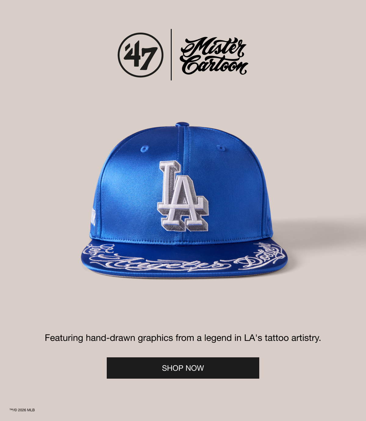 ’47 x Mister Cartoon - Featuring hand-drawn graphics from a legend in LA's tattoo artistry. SHOP NOW