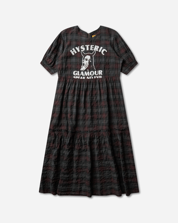 Women's Speak No Evil Checkered Dress Red