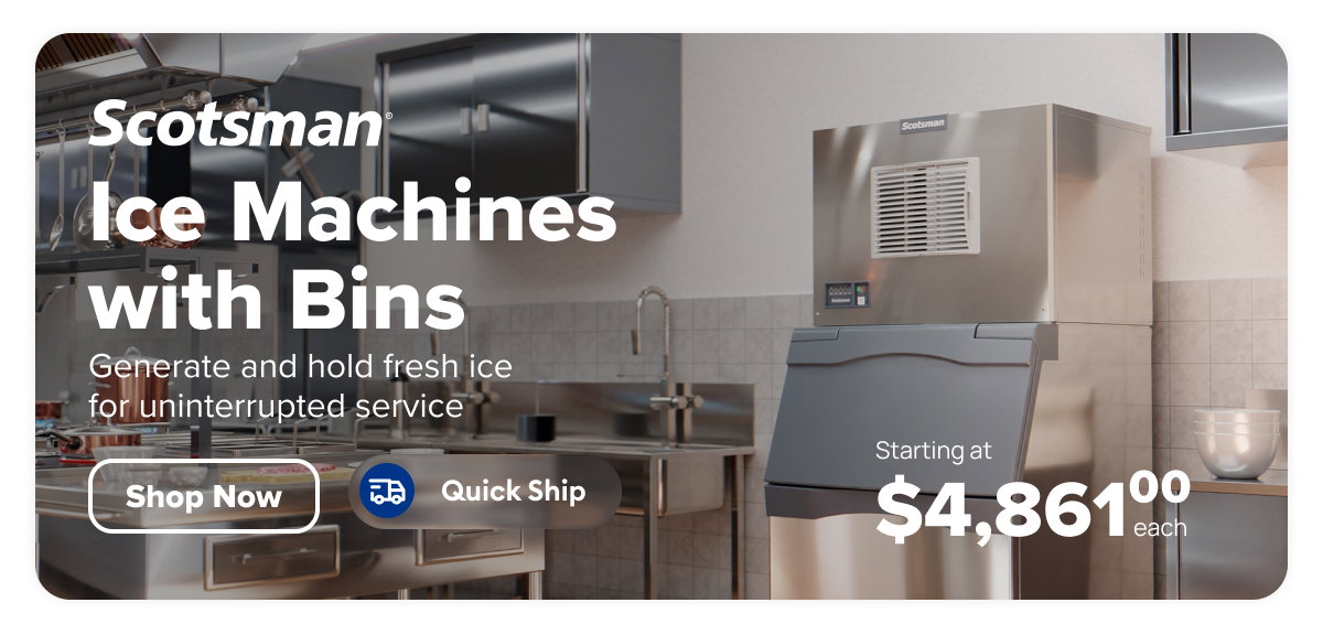Scotsman Quick Ship Ice Machines with Bins