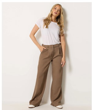 LTS Tall Light Brown Wide Leg Trousers
