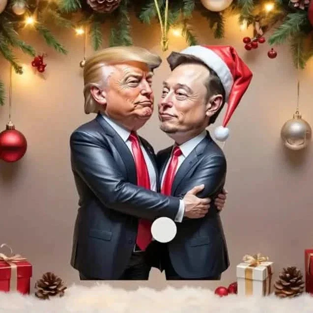 Image of Trump & Musk Photo Acrylic Ornament Versatile Hanging Decor