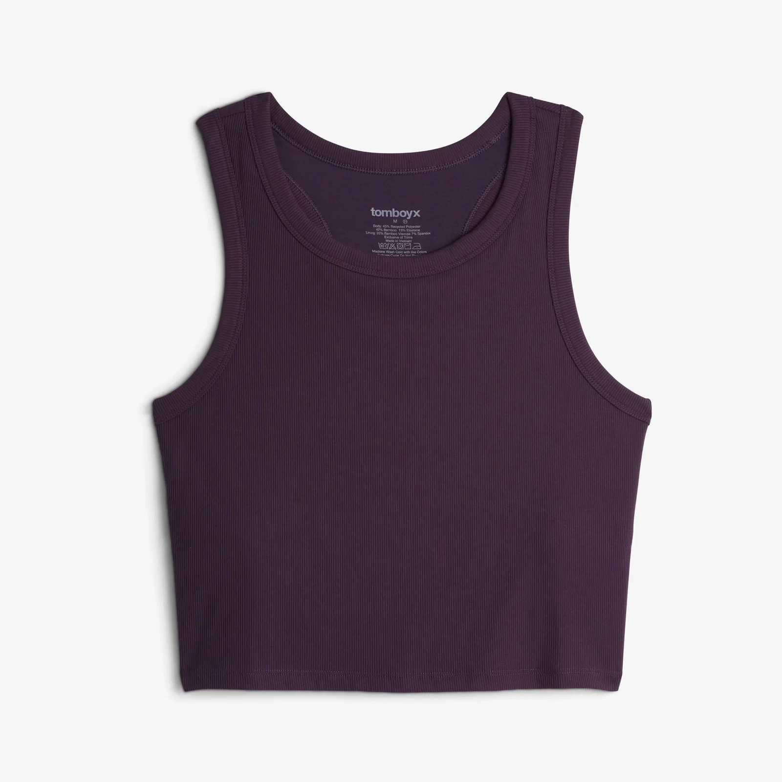 Image of Bamboo Rib Bra Top - Plum
