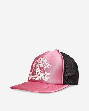 Hysteric Cherry Glossy Mesh Cap Pink