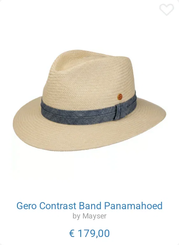 Gero Contrast Band Panamahoed by Mayser