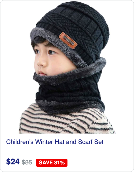 Children's Winter Hat and Scarf Set