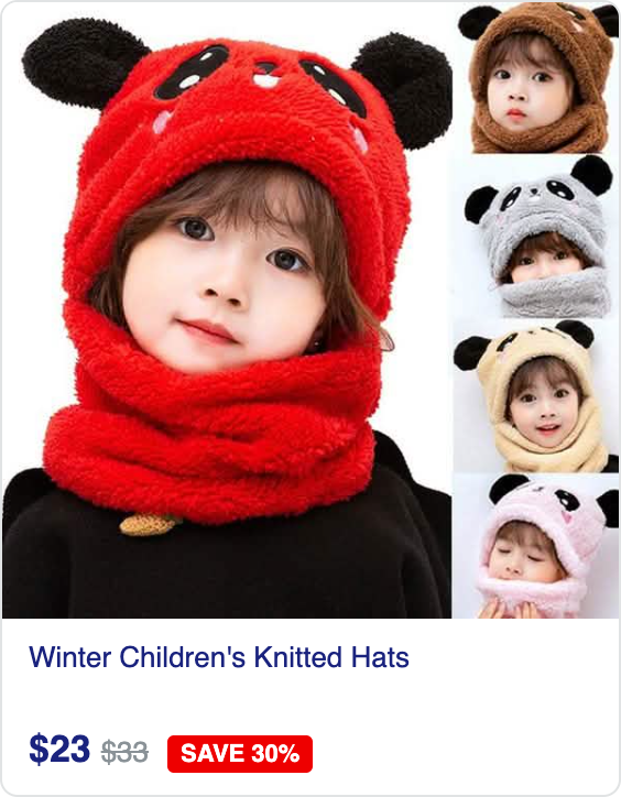 Winter Children's Knitted Hats
