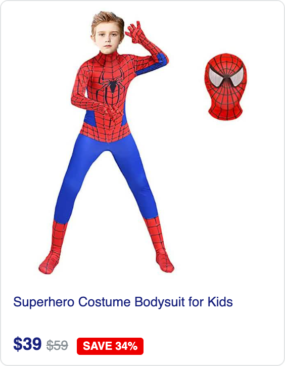 Superhero Costume Bodysuit for Kids