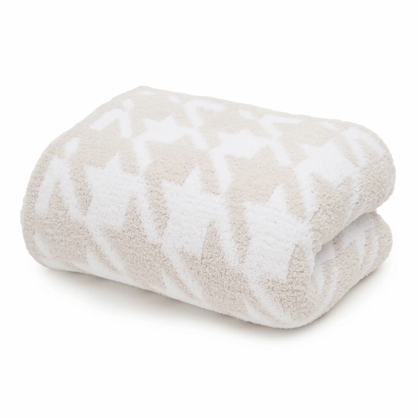 Link to Large Houndstooth Throw in Bone and White