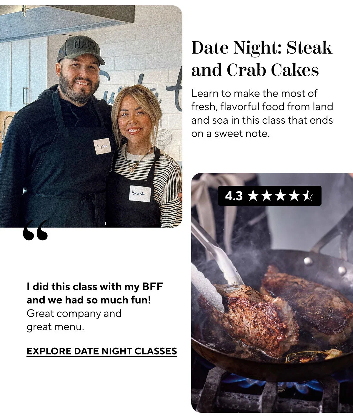 Date Night: Steak and Crab Cakes