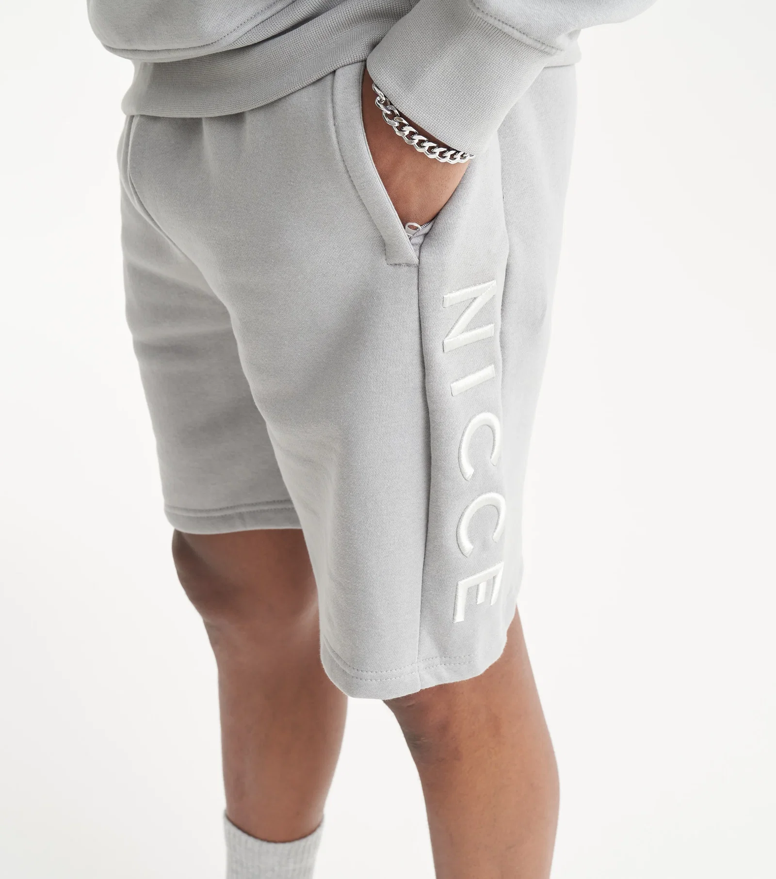 Image of NICCE Mens Mercury Shorts | Circular Grey