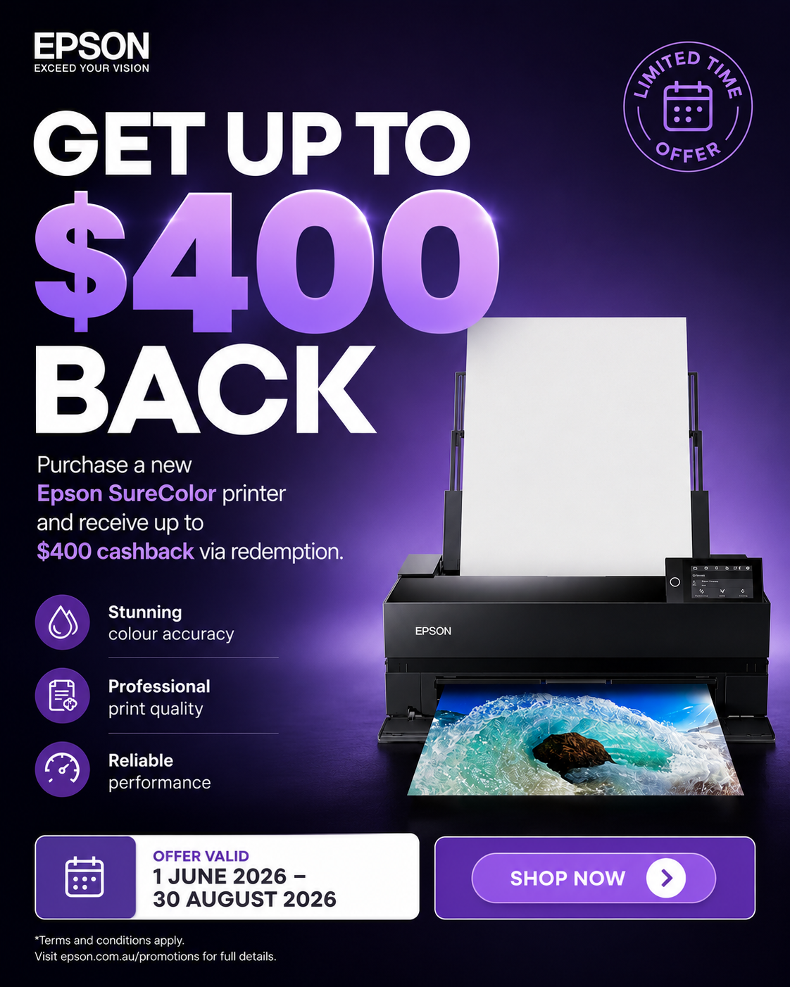 Epson Cashback