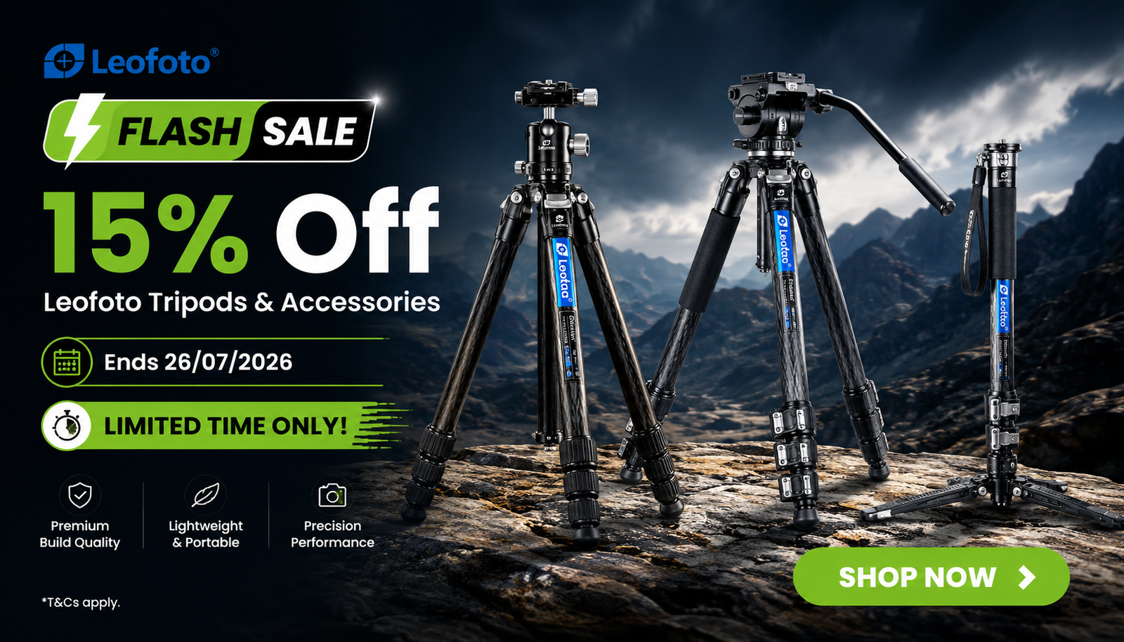 Leofoto Tripods Flash Sale
