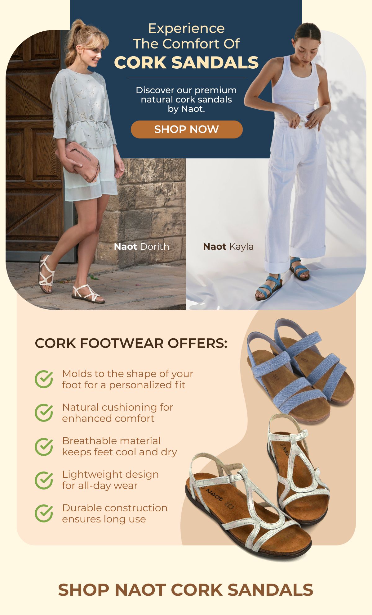 Experience The Comfort Of Cork Sandals