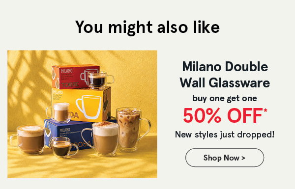 Milano Double Wall Glassware BOGO 50% off