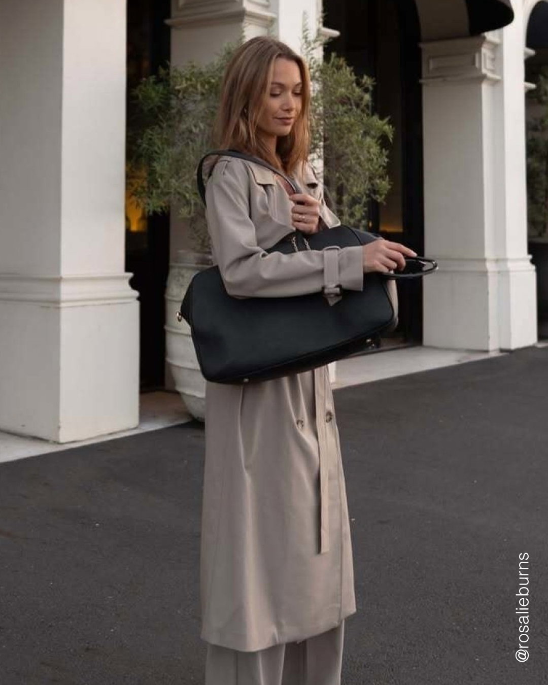 Vera Black Large Bowler Bag
