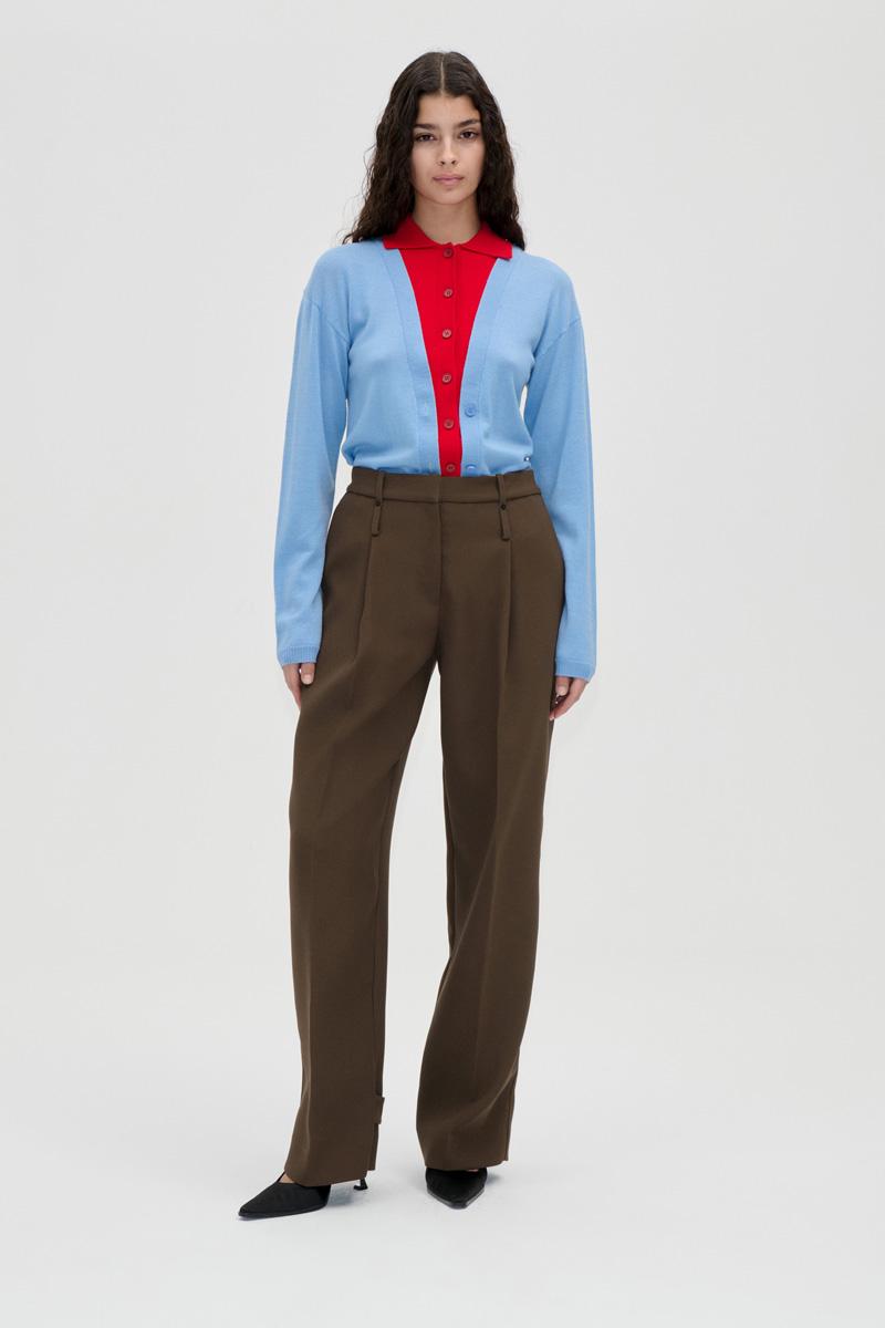 Elevated Pleat Pants - Dark Oak
