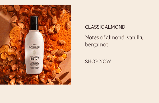 AMANDE SUBLIME HAIR & BODY MIST: NOTES OF ALMOND, VANILLA, BERGAMOT