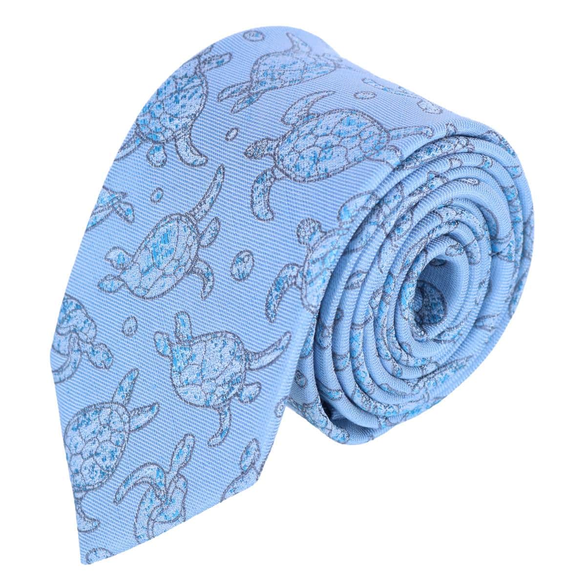 Image of Morla The Wise Sea Turtle Linen Blend Novelty Necktie