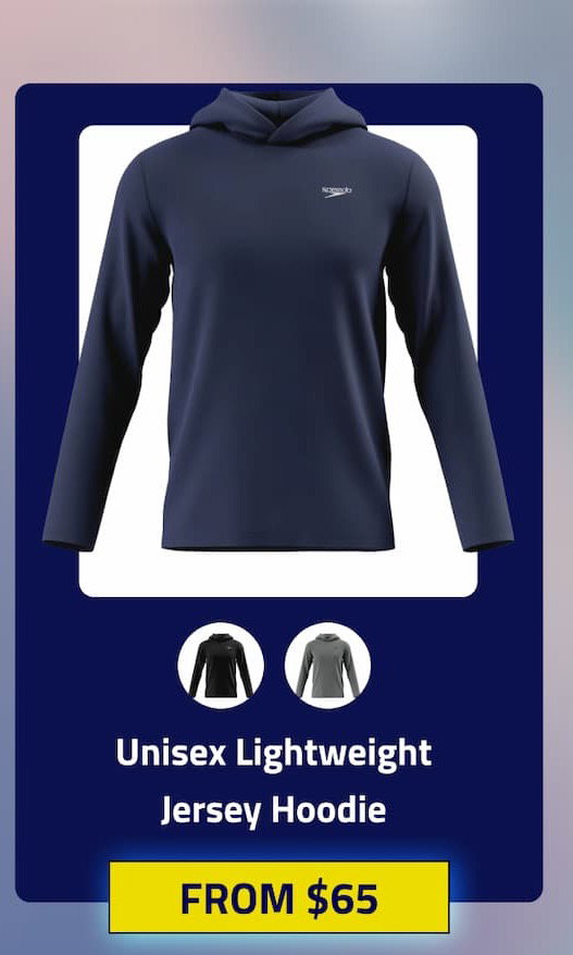 SPEEDO UNISEX LIGHTWEIGHT JERSEY HOODIE