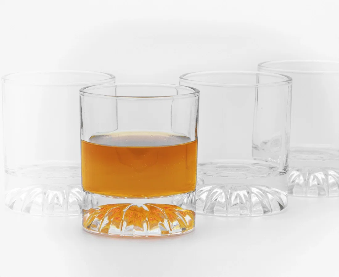 Image of Stokes Amber Whiskey Glass Set of 4