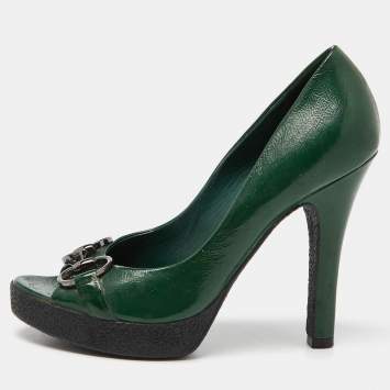 Green Patent Leather Horsebit 