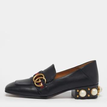 Double G Size 37 Black Leather