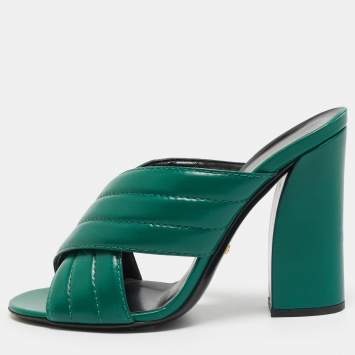 Webby Size 40.5 Green Leather 