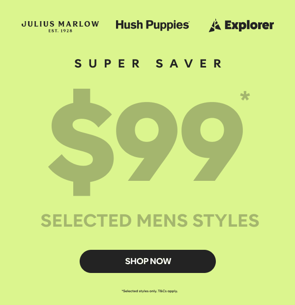 $99 selected mens