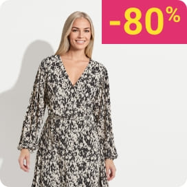 Robe courte cache-coeur imprimé tachiste