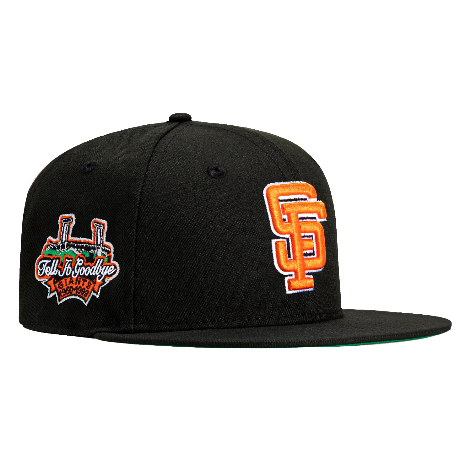 Image of New Era 59Fifty Black Dome San Francisco Giants Tell It Goodbye Patch Hat - Black