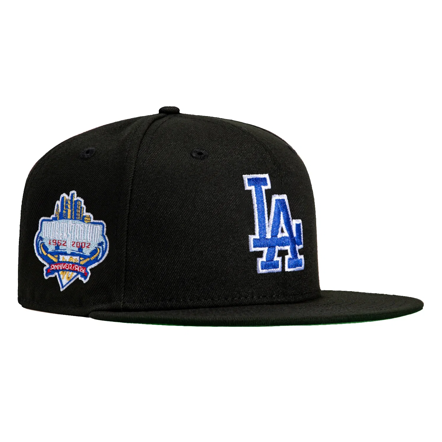 Image of New Era 59Fifty Black Dome Los Angeles Dodgers 40th Anniversary Stadium Patch Hat - Black