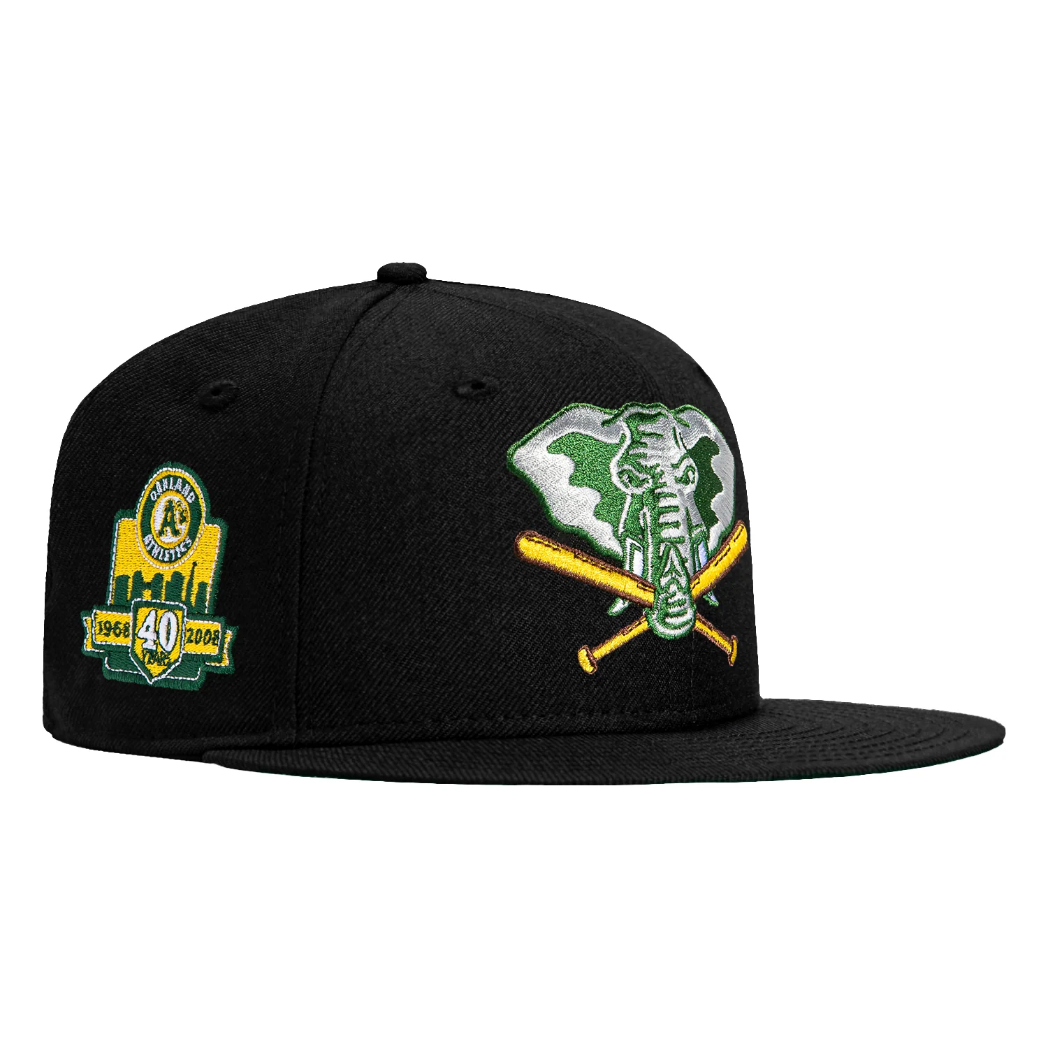 Image of New Era 59Fifty Black Dome Oakland Athletics 40th Anniversary Patch Stomper Hat - Black