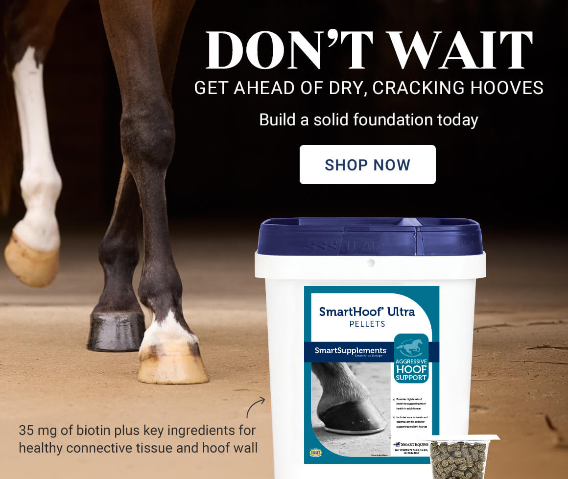Don't wait, get ahead of dry, cracking hooves, shop now. 