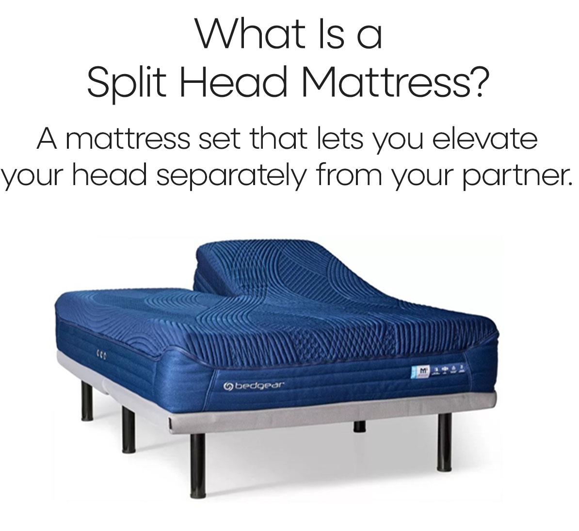 A base that allows you to raise your head separately from your partner.