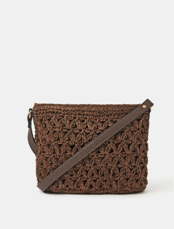 Raffia Crossbody Bag