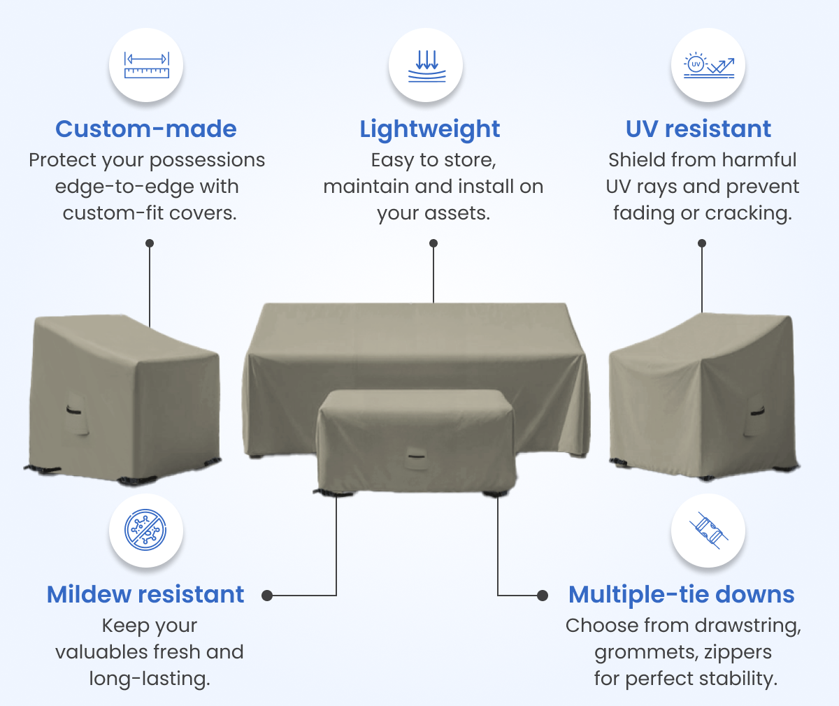 Outdoor furniture in summers