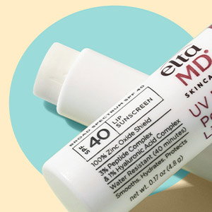 Close up of the lip balm tube showing twist up product application