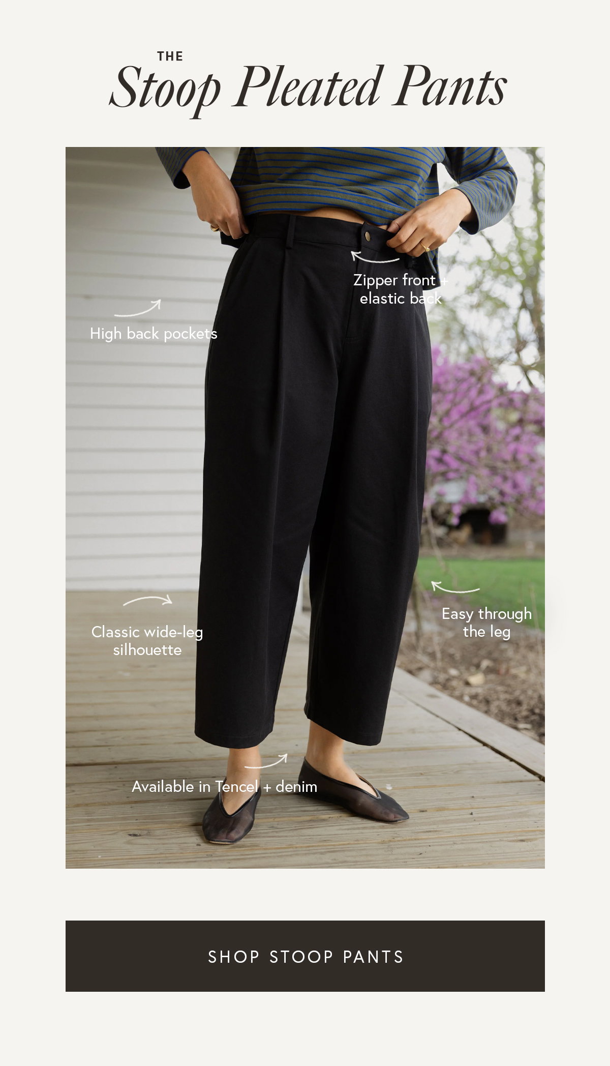 Stoop Pleated Pants
