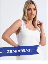 LIMITED COLLECTION Trägershirt in Weiß mit Spitzenbesatz