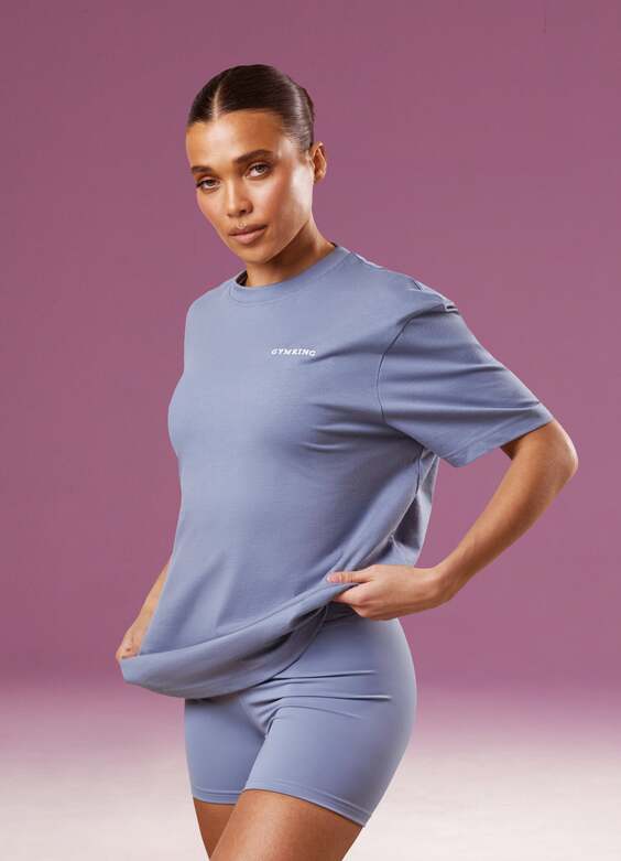 Gym King 365 Boyfriend Tee - Faded Indigo