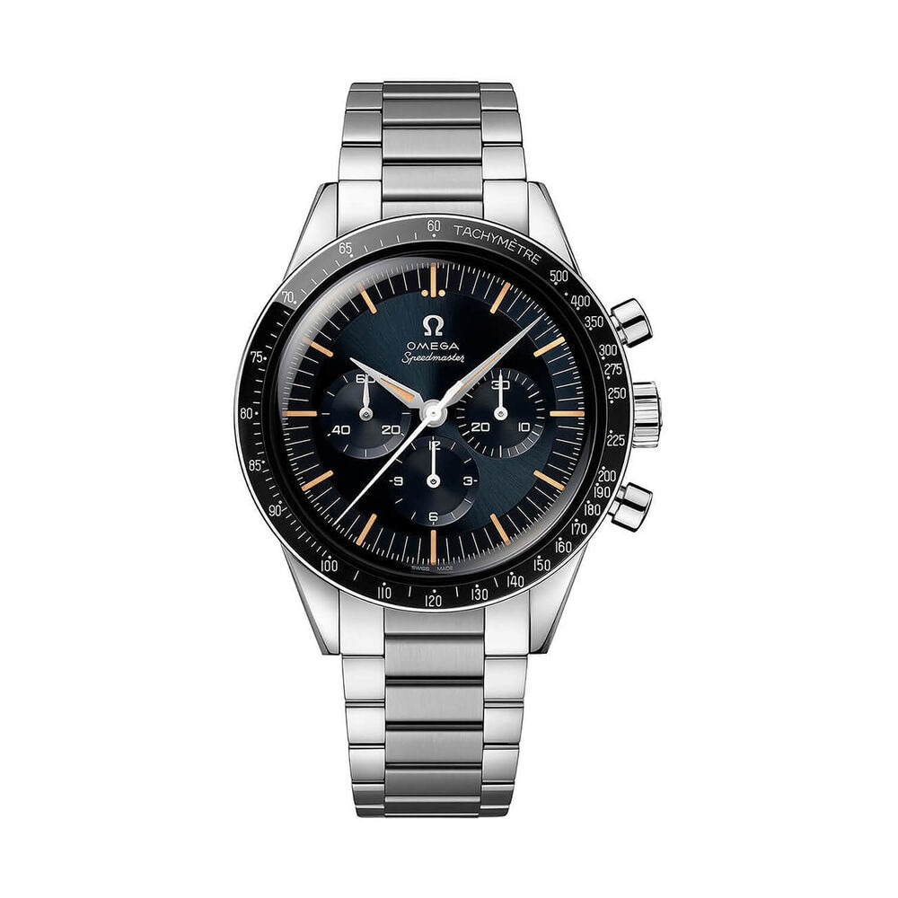 OMEGA Speedmaster Anniversary Series 'First OMEGA in Space’ 39.7mm Dial Steel Bracelet Watch 