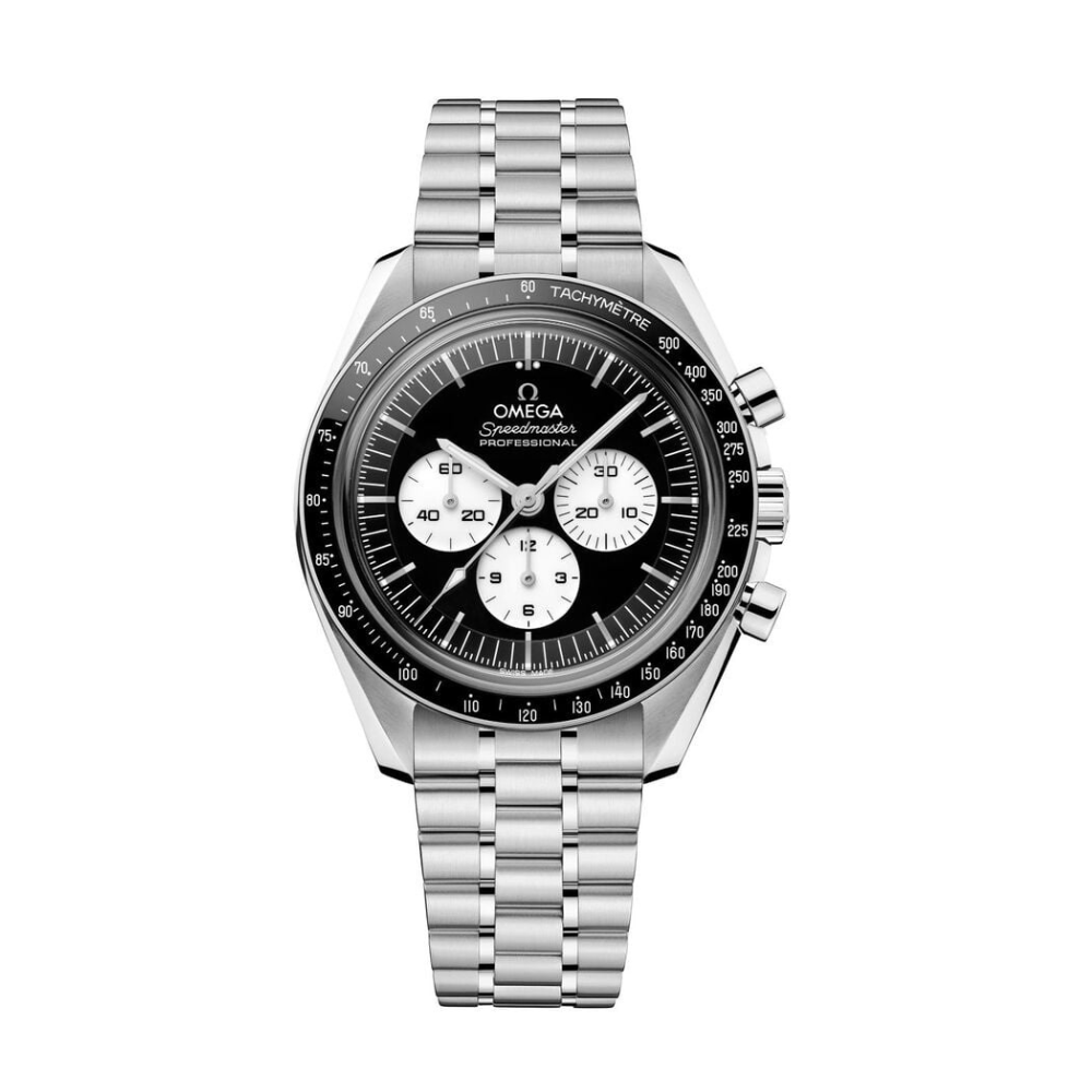 OMEGA Speedmaster Moonwatch Professional 42mm Black Dial Steel Bracelet Watch 