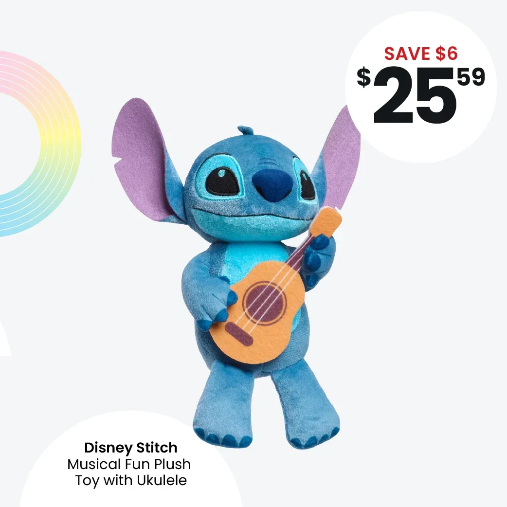 Disney Stitch Musical Fun Plush Toy With Ukulele