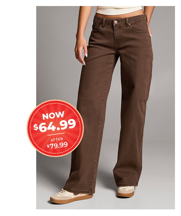 Taylor Low Slung Wide Leg Stretch Jean