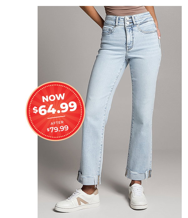 Billie Cropped Straight Stretch Jean