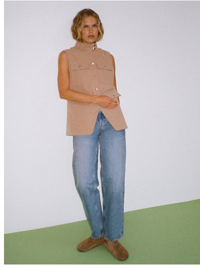 BRODY SLEEVELESS FUNNEL NECK GILET