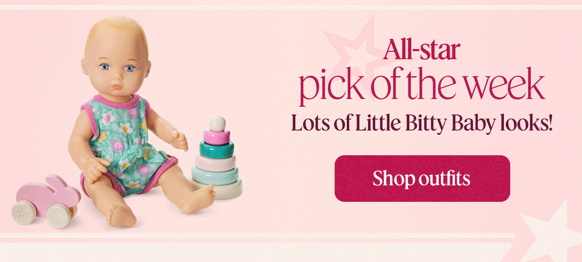 All-Star pick of the week. Lots of Little Bitty baby looks! Shop outfits.